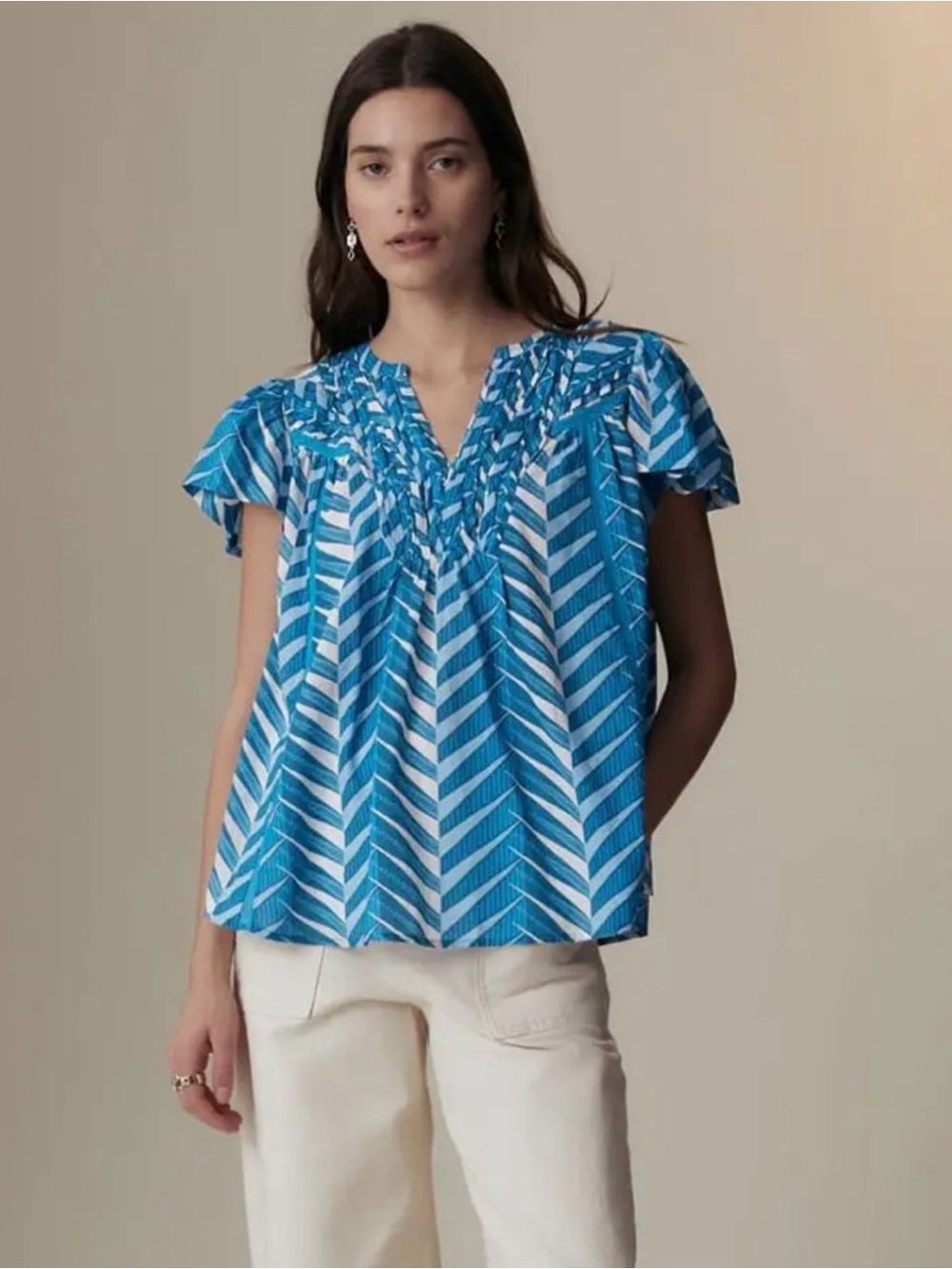 Marks & Spencer Cotton Pop Over Blouse. Size 8